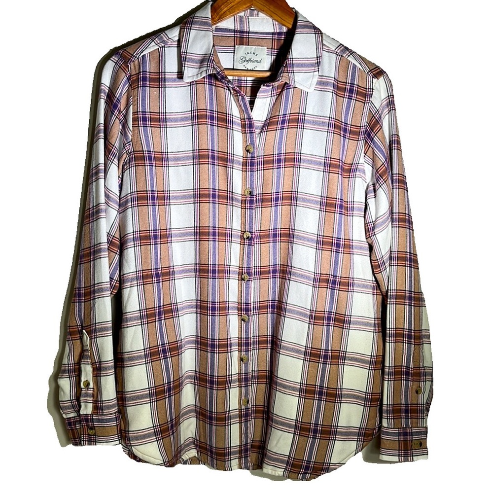 Jach’s Girlfriend New York Women’s Flannel Plaid Shirt Size S